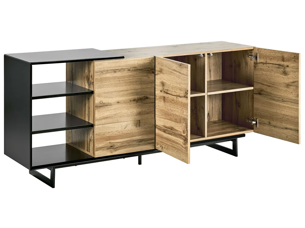 2 Door Sideboard FIORA Brown/ Black_828801