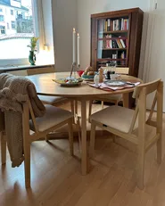 Esszimmerstuhl 2er Set ISLE Holz Hellbraun / Beige_1056930