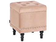Storage Pouffe LORETTO Velvet Beige_1186132