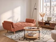 Schlafsofa 3-Sitzer ASBY Stoff Orange_1079511