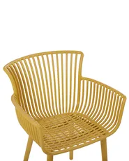Set of 4 Garden Chairs PESARO Yellow_825408