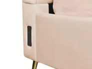 Bett mit Lattenrost Samtstoff MIRIBEL 140 x 200 cm Beige_870611