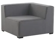 Garten Ecksofa mit Ottomane 7-Sitzer AREZZO modular Grau linksseitig_778118