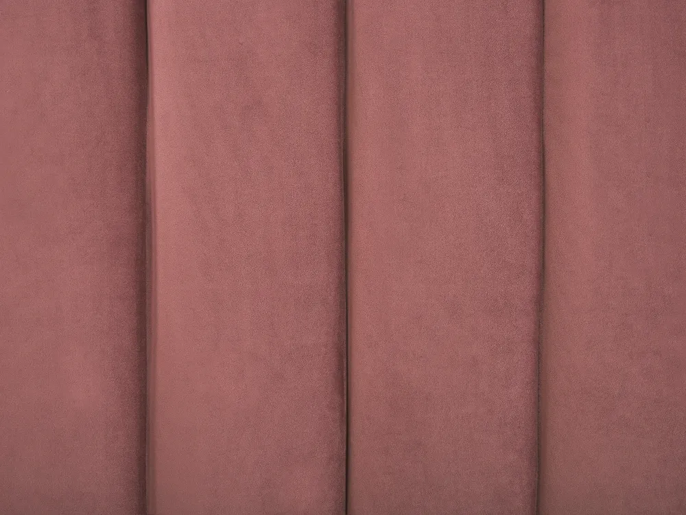 Bed Velvet AMBILLOU 140 x 200 cm (EU Double) Pink_857083