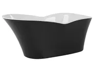 Freistehende Badewanne DULCINA 170 x 80 cm Schwarz / Weiß_812181
