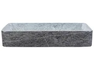 Aufsatzwaschbecken ARTAJ 61 x 35 cm Keramik Grauer Betoneffekt_922236