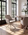 Esszimmerstuhl 2er Set JODAR Stoff Beige