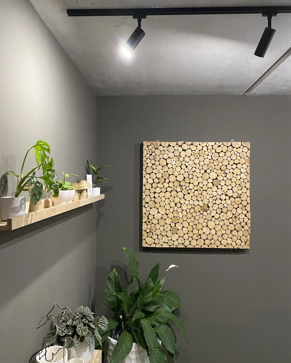 Wall Decor TWIG Teak Wood 85 cm Light Brown_832279