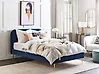 Bett mit Lattenrost Samtstoff FLAYAT 140 x 200 cm Marineblau