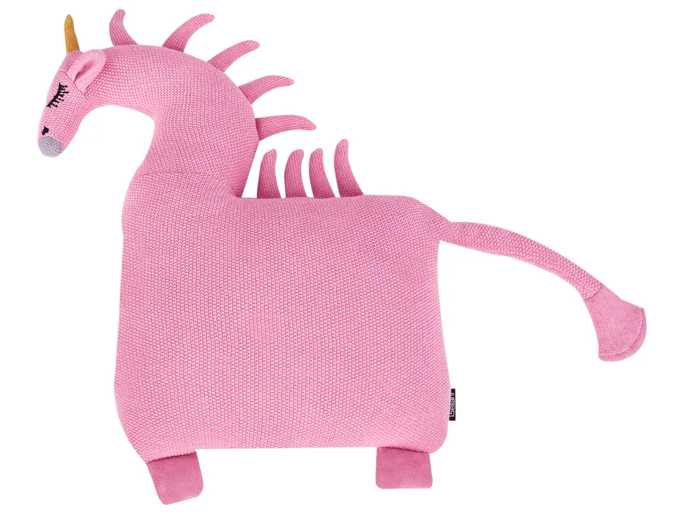 Dekokissen 2er Set LAMMI Baumwolle 45 x 45 cm Rosa Einhorn