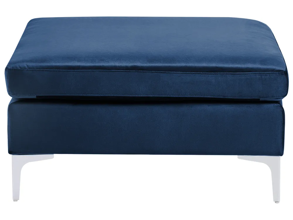 Modul Ecksofa 4-Sitzer EVJA mit Ottomane Samtstoff Marineblau rechtsseitig_859973