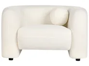 Living Room Set 5 Seater LEIREN Boucle White_920820
