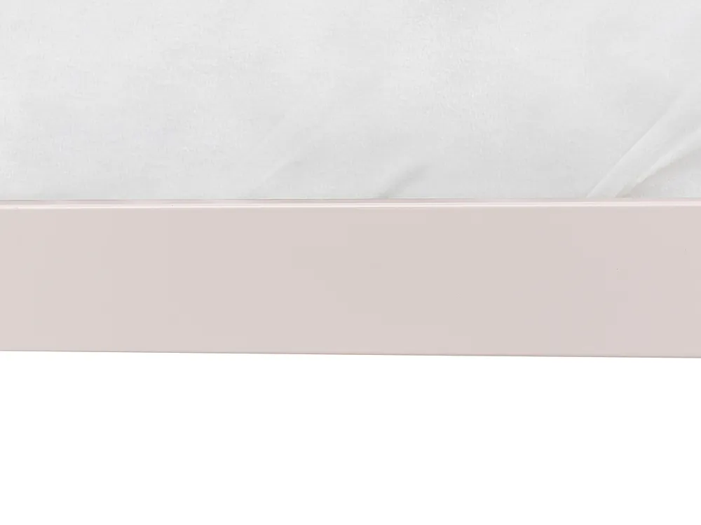 Bett mit Lattenrost Metall CUSSET 140 x 200 cm Hellbeige_1162079