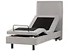 Bett verstellbar Stoff DUKE II 80 x 200 cm Hellgrau