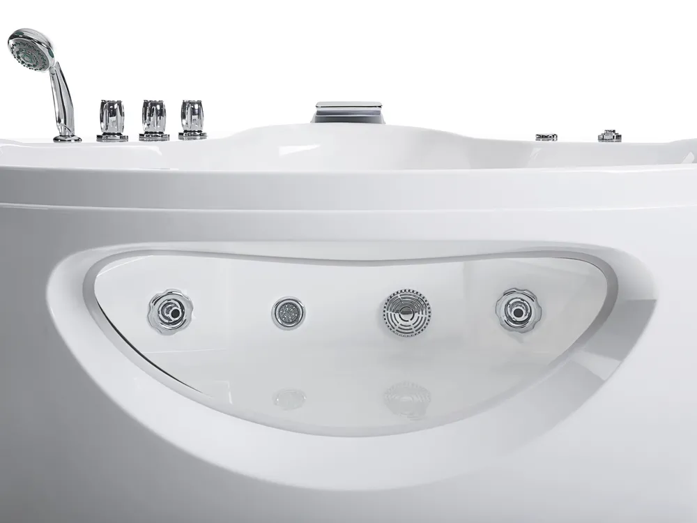 Corner Hot Tub with LED TOCOA 1900 x 1380 mm White_759367