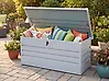 Aufbewahrungsbox CEBROSA 132 cm 62 cm Metall Hellgrau