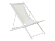 Klappbarer Liegestuhl LOCRI II Metall Hellbeige_926330