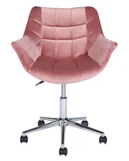 Schreibtischstuhl LABELLE Samtstoff Rosa_854923