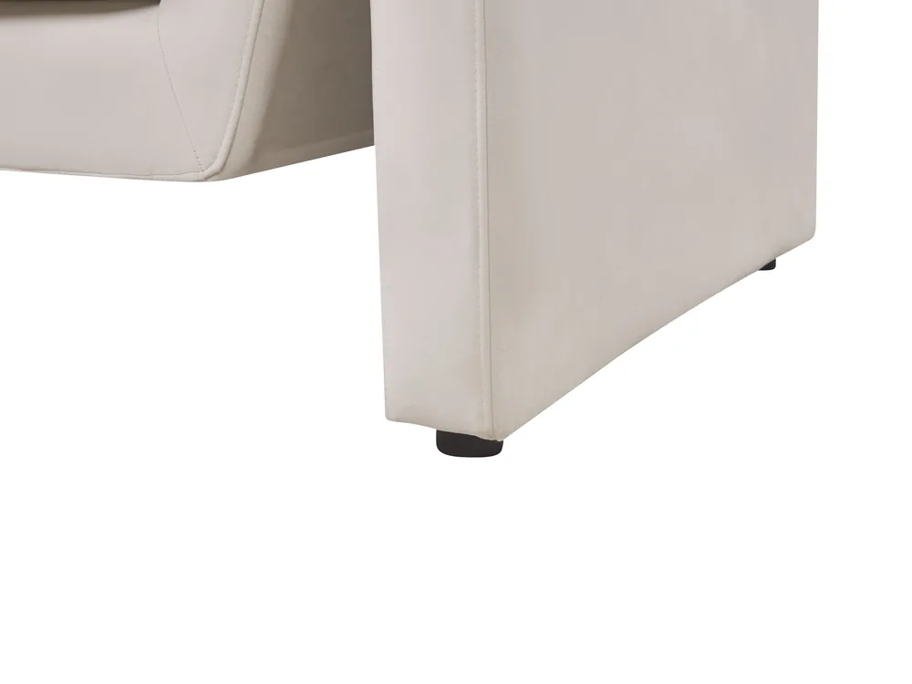 Sofa 3-Sitzer MAUNU Samtstoff Hellbeige_895158