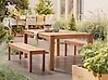 Garden Dining Set with Benches 6 Seater MONSANO Eucalyptus Wood Brown