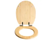 Toilet Seat CUAREIM Soft Close Bamboo Light Brown_1016511