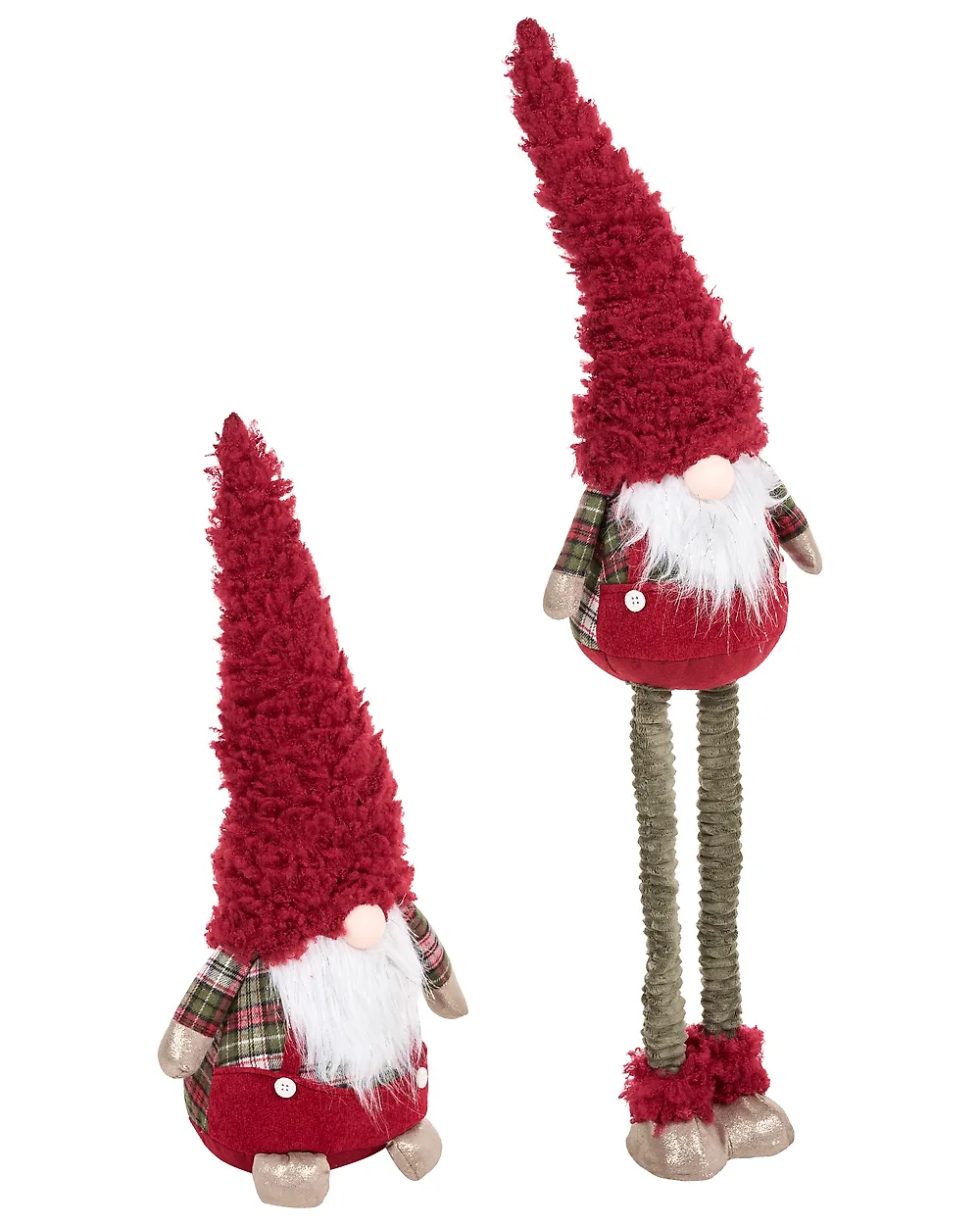 Weihnachtsdekoration 2er Set SARAMO 70/71-102 cm Zwerg Rot