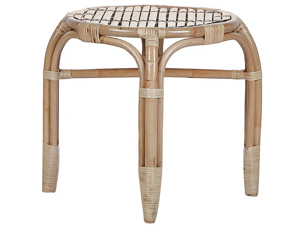Lounge Set mit Tisch 4-Sitzer BRINDISI Rattan Naturfarben_796596