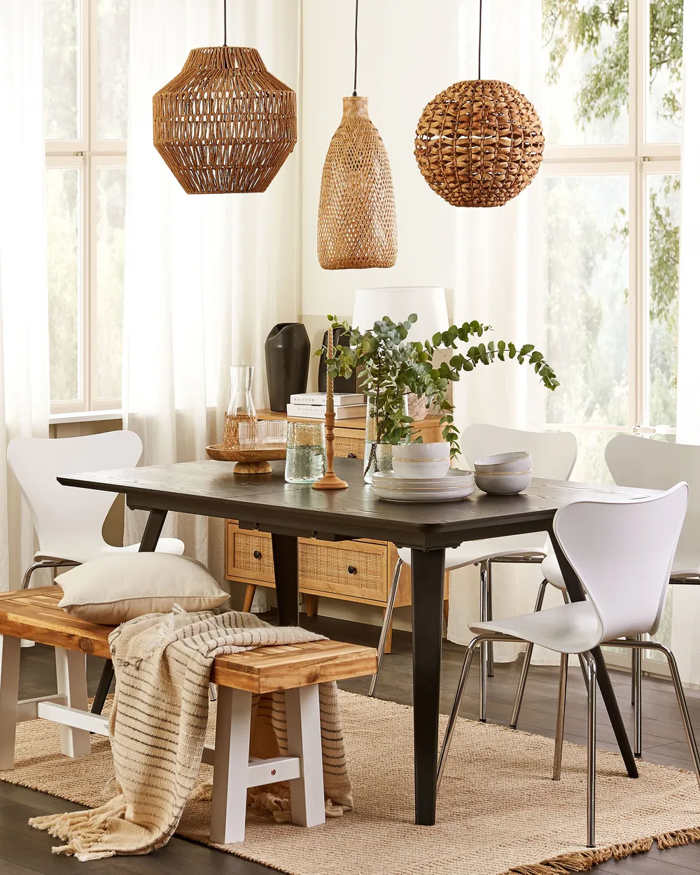 Pendant Lamp LWELA Bamboo Wood Natural_836529