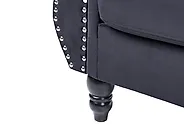 Sofa 2 Seater SKIEN Velvet Black_1171199