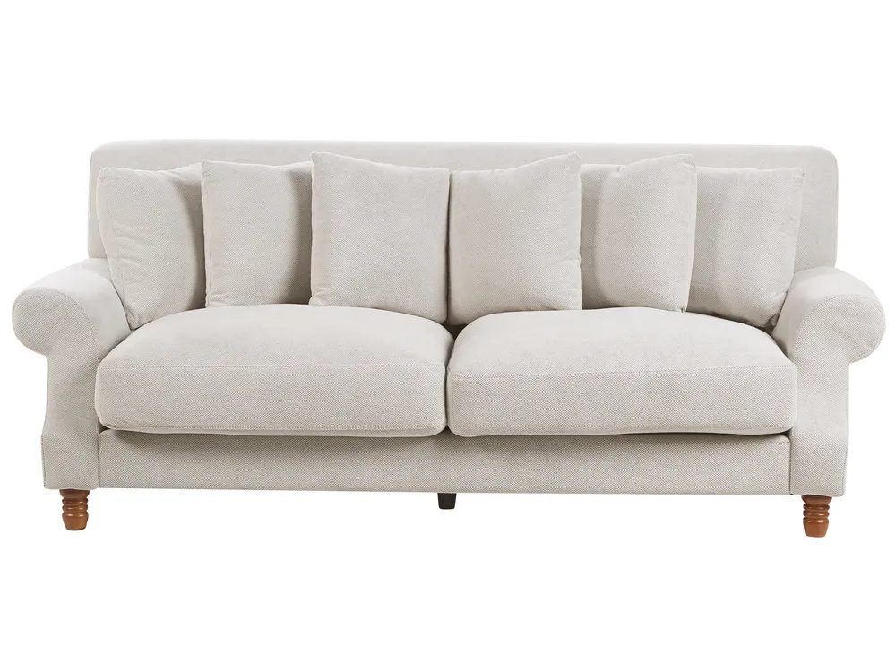 Sofa 2-Sitzer EIKE Stoff Cremeweiß
