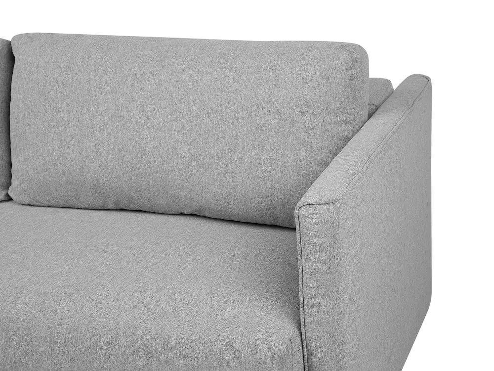 Sofa Bed 3 Seater EKSJO with Storage Fabric Light Grey_729041