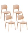 Set of 4 Garden Chairs TUPIZA Beige