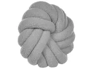 Dekokissen 2er Set AKOLA 31 x 31 cm Bouclé Grau Ohne Muster_854662