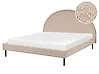 Bett mit Lattenrost Bouclé MARGUT 160 x 200 cm Beige