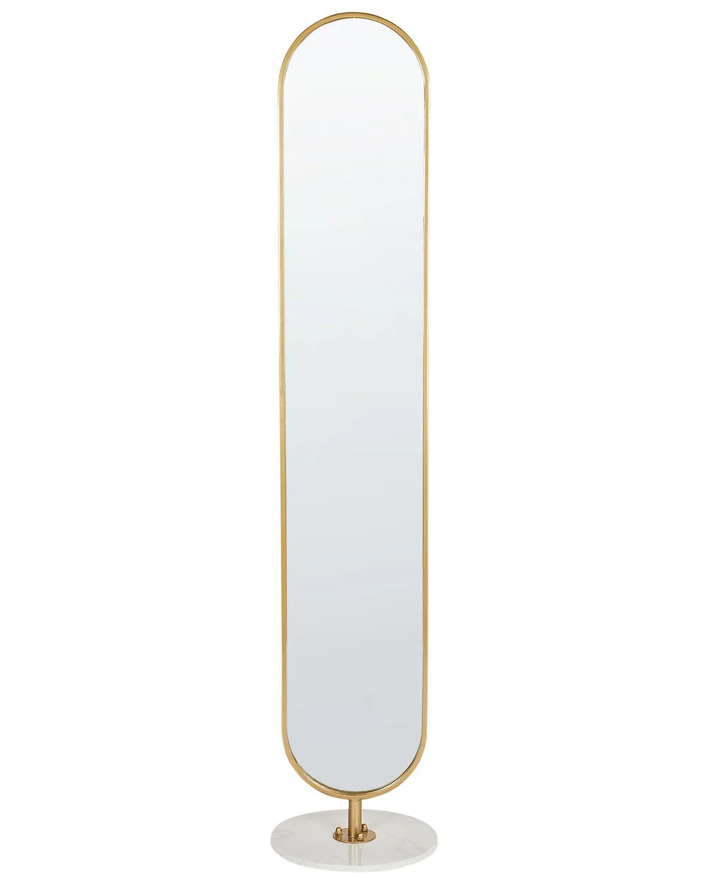 Kleiderständer mit Spiegel MOODY 170 cm Metall Gold