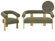 Sofa Set ILBRO Bouclé Grün / Hellbraun_984979