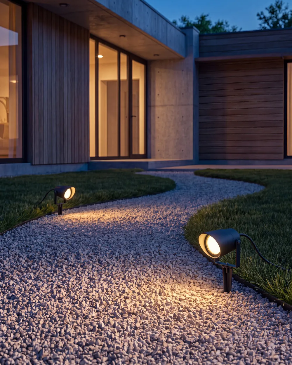 Outdoor Erdspießstrahler 2er Set LUSSA LED Schwarz
