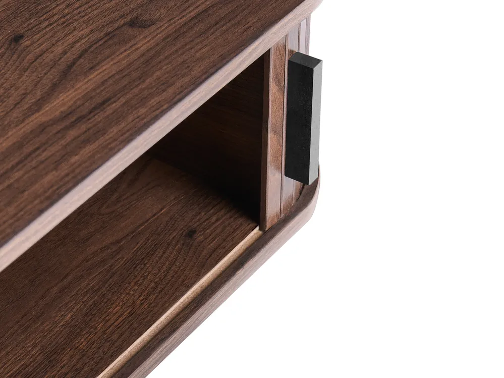 Wall Mounted TV Stand BRADLEY Dark Brown_1059726