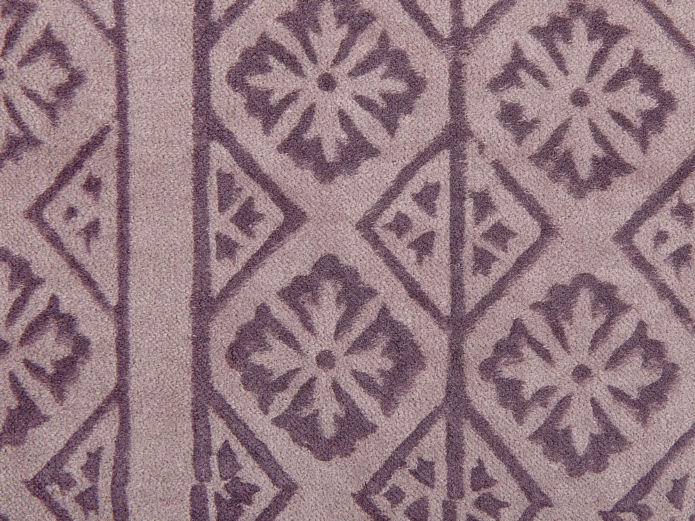 Dekokissen SILYBUM 45 x 45 cm Samtstoff Rosa Geometrisches Muster_838371