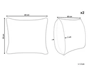 Kopfkissen 2er Set PELISTER Niedrig 50 x 60 cm Mikrofaser Weiß_805439