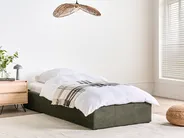Ottoman Bed without Headboard DINAN Boucle Dark Green 90 x 200 cm (EU Single)_992088
