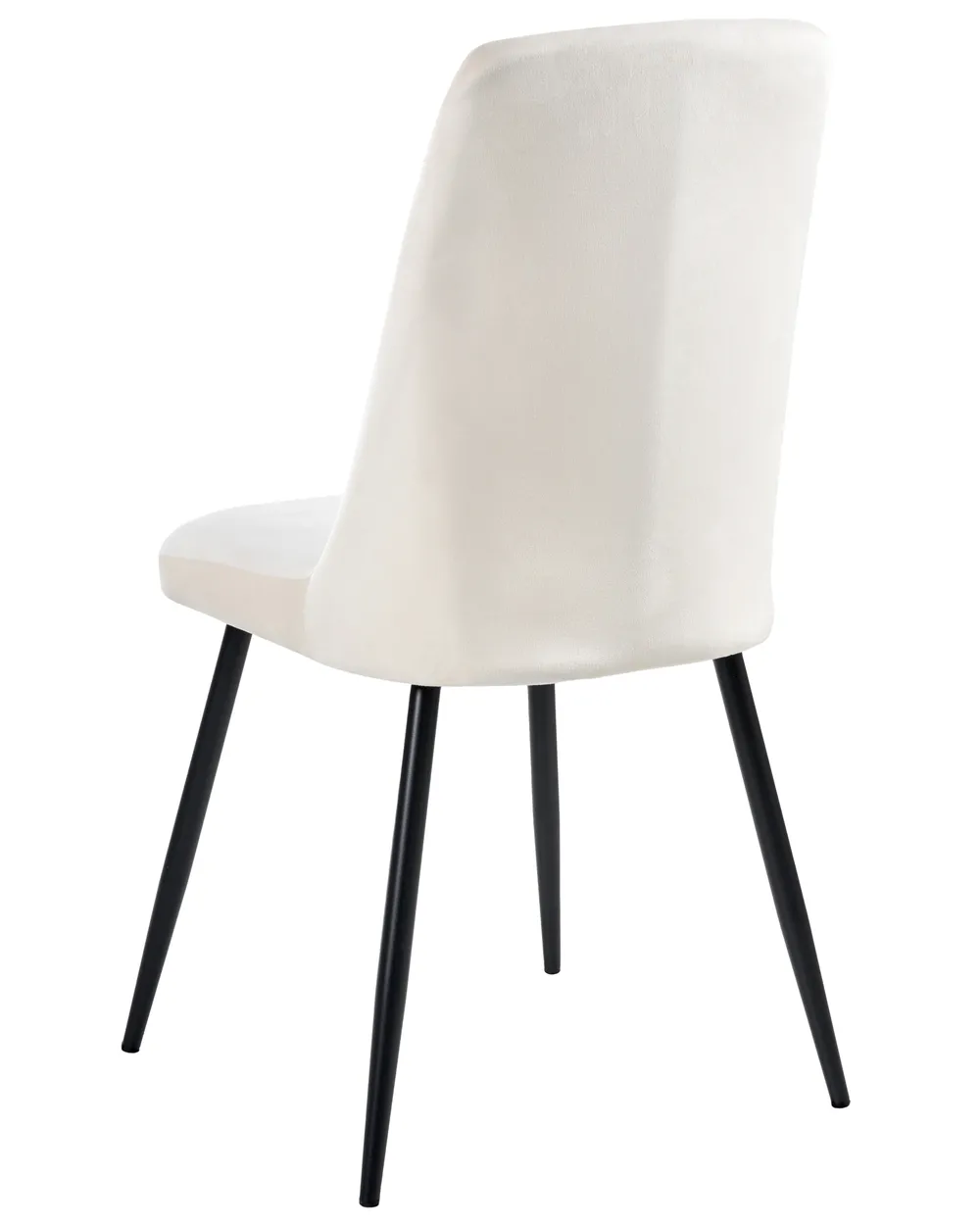 Set of 4 Dining Chairs KIRBY Velvet Off-White_1024747