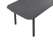 Gartensofa mit Tisch 4-Sitzer POLLINA Metall Schwarz_1078924