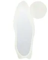 Wandspiegel REIGNY 57 cm 160 cm Samtstoff Weiß