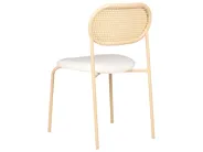 Set of 2 Dining Chairs ADAVER Metal Light Brown_888067