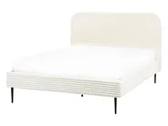 Bed Corduroy FLAYAT 140 x 200 cm (EU Double) Off-White_967642