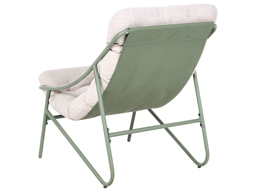 Lounge Set mit Tisch 4-Sitzer MOLVENO Metall Beige / Grün_1070477