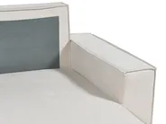 Schlafsofa 3-Sitzer KARILA mit Stauraum Stoff Hellbeige linksseitig_885999