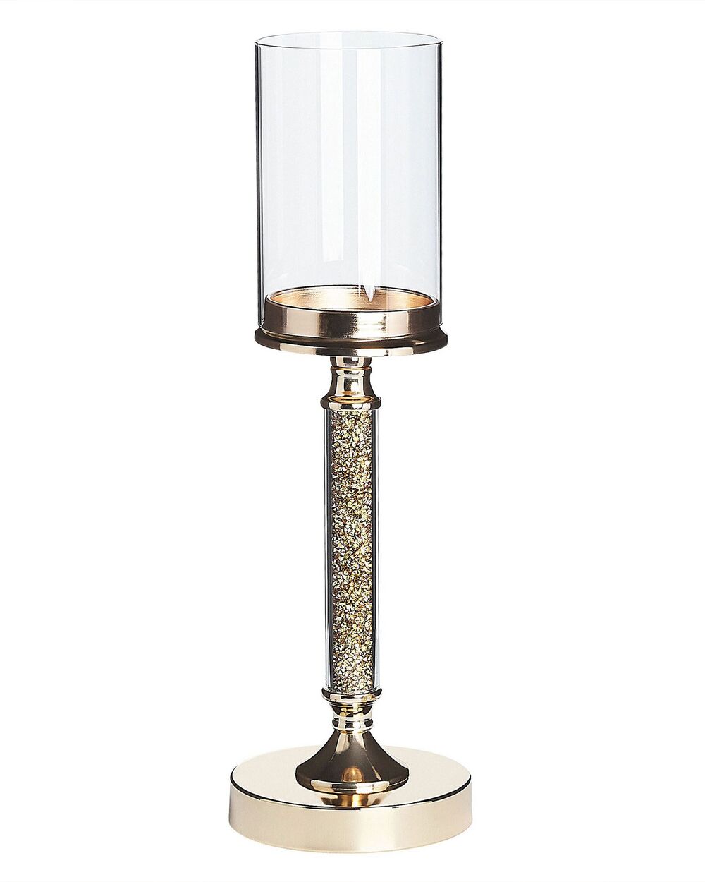 Candle Holder ABBEVILLE 41 cm Glass Gold