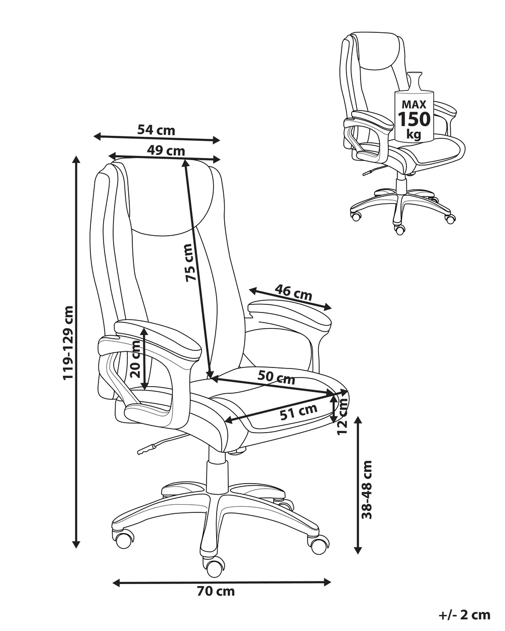 Executive Chair GRACEFUL Linen Grey_1063006